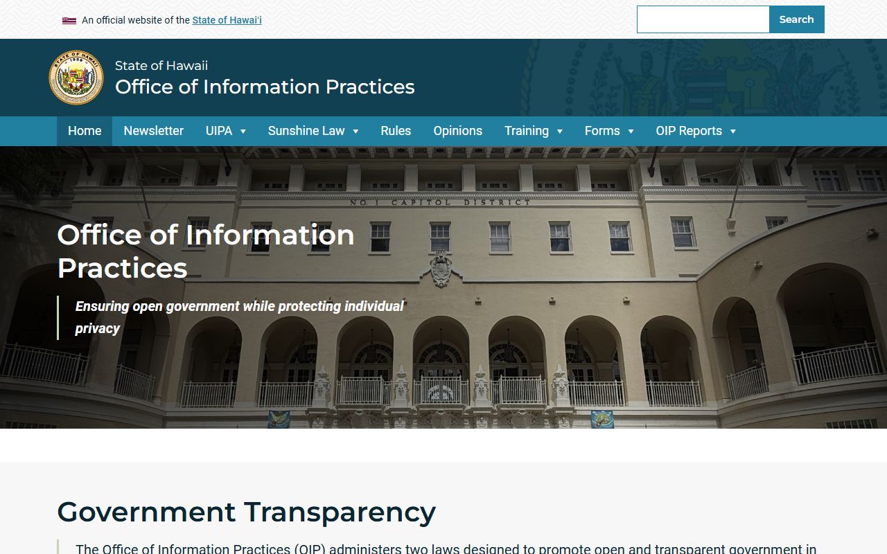Hawaii Unclaimed Money - Office of Information Practices